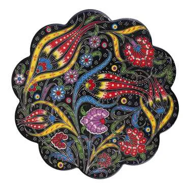 Special Embossed Screen Printed Ceramic Daisy Trivet 180 mm