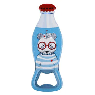 Teddy Bear Themed Myros Bottle Opener Refrigerator Magnet 42x120 mm