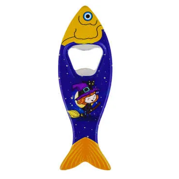 Witch Themed Myros Fish Bottle Opener Refrigerator Magnet 42x130 mm