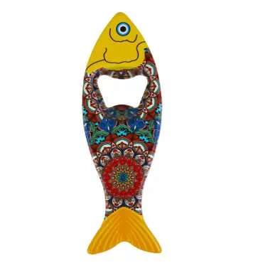 Mandala Temalı Myros Balık Açacak Magnet 42x130 mm