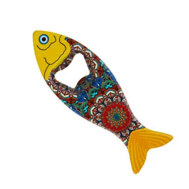 Mandala Temalı Myros Balık Açacak Magnet 42x130 mm - Standart - 2