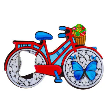 Butterfly Themed UV Bicycle Bottle Opener