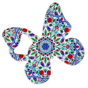 Mandala Themed UV Printed Butterfly Bottle Opener - Standart - 2
