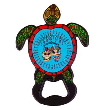 Owl Themed UV Printed Turtle Bottle Opener