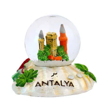 Antalya Themed Polyester Water Globe 45 mm - 4