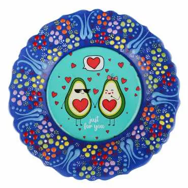 Avocado Themed Myros Ceramic Picture Plate 18 cm - 4