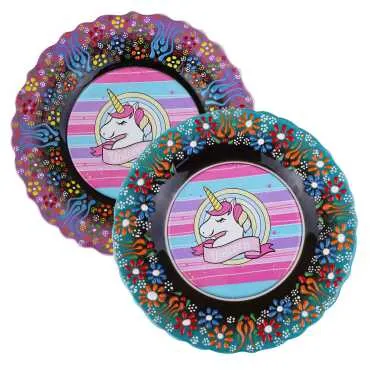Unicorn Themed Myros Ceramic Picture Plate 18 cm - 2