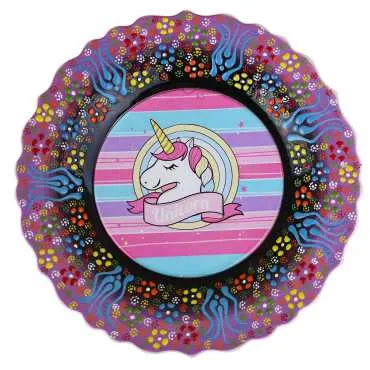 Unicorn Themed Myros Ceramic Picture Plate 18 cm - 3