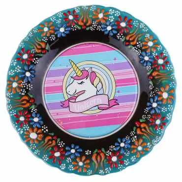 Unicorn Themed Myros Ceramic Picture Plate 18 cm - 4