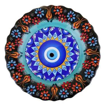Nazar Themed Myros Ceramic Picture Plate 25 cm - 6