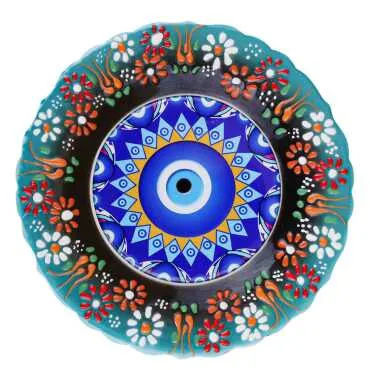 Nazar Themed Myros Ceramic Picture Plate 25 cm - 8