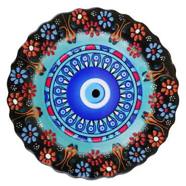 Nazar Themed Myros Ceramic Picture Plate 25 cm - 10
