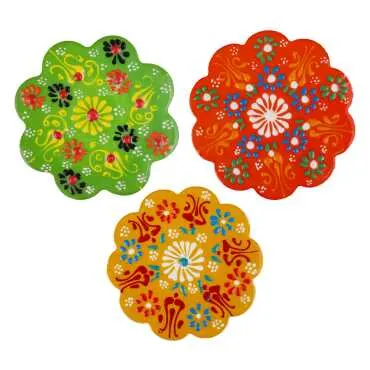 Daisy Lace Ceramic Coaster 110 mm - 2