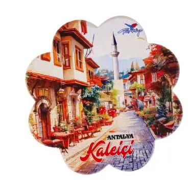Antalya Themed UV Daisy Traditional Coaster 88 mm - 5