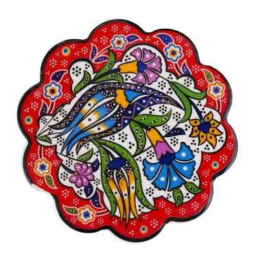 Özel Kabartma Serigrafi Baskılı Seramik Papatya Bardak Altlığı 110 Mm - 3