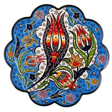 Özel Kabartma Serigrafi Baskılı Seramik Papatya Bardak Altlığı 110 Mm - 7