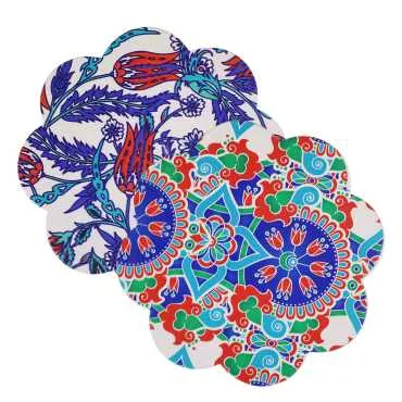 Traditional Çini Themed UV Daisy Trivet 185 mm - 2