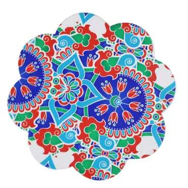 Mandala Themed UV Daisy Traditional Trivet 185 mm - 3