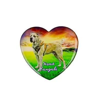 Sivas Themed Myros Heart Refrigerator Magnet 65x60 mm - 7