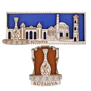 Kütahya Themed 3D Picture Wooden Refrigerator Magnet - 2