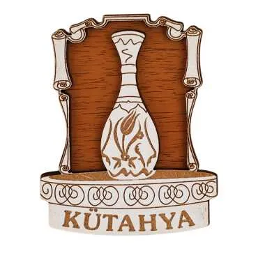 Kütahya Themed 3D Picture Wooden Refrigerator Magnet - 3