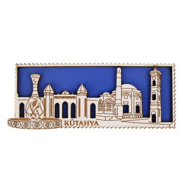 Kütahya Themed 3D Picture Wooden Refrigerator Magnet - 4