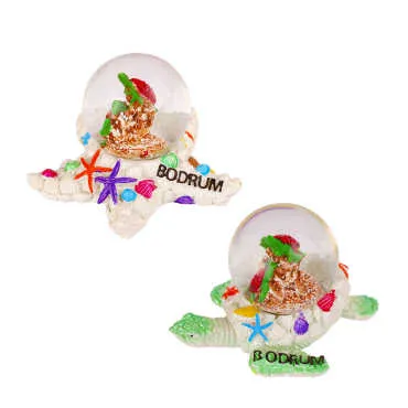 Bodrum Themed Polyester Snow Globe 45 mm - 2