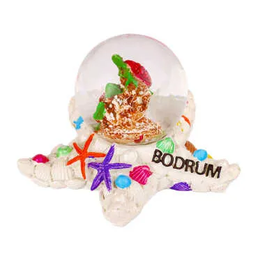 Bodrum Themed Polyester Snow Globe 45 mm - 3
