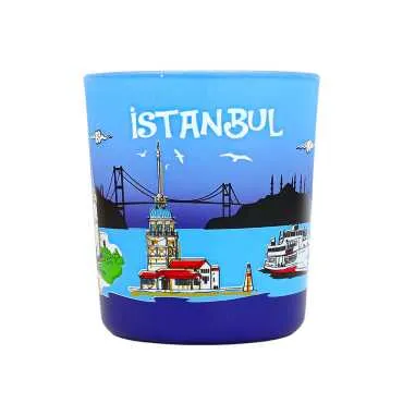 İstanbul Themed Glass Candle Holder
