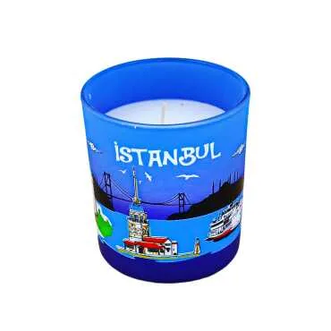 İstanbul Temalı Cam Bardak Mum - 9