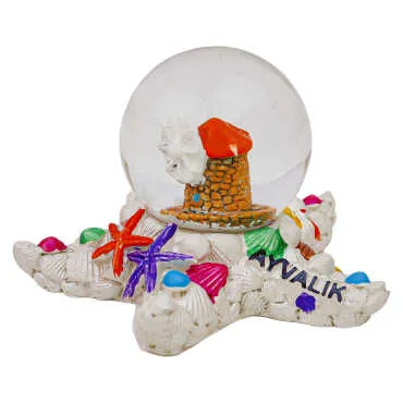 Ayvalık Themed Polyester Snow Globe 45 mm