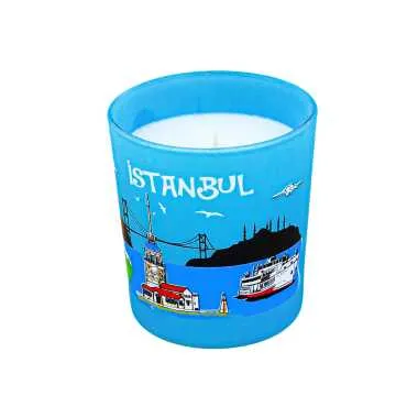 İstanbul Temalı Cam Bardak Mum - 4