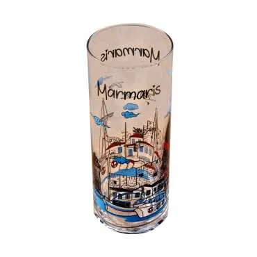 Wholesale Marmaris Themed Myros Printed Raki Glass - Standart - 2
