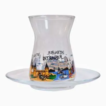 Wholesale Istanbul Themed Myros Lux Colorful Dual Tea Set