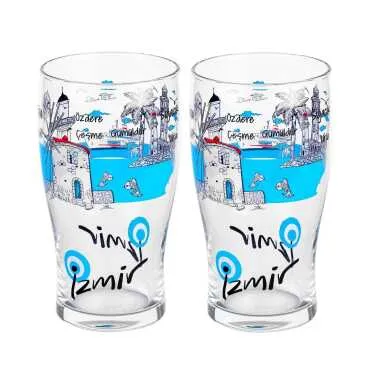 Toptan İzmir Temalı Bi̇ra Bardaği 2'li̇ Set - Standart - 2