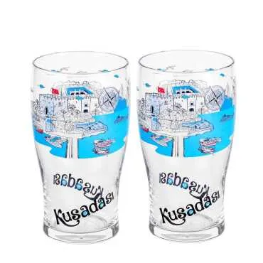 Wholesale Kuşadası Themed Beer Glass Set of 2 - Standart - 2