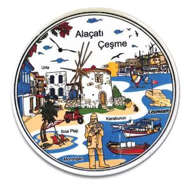 Çeşme Themed Myros Round Coaster 100 mm