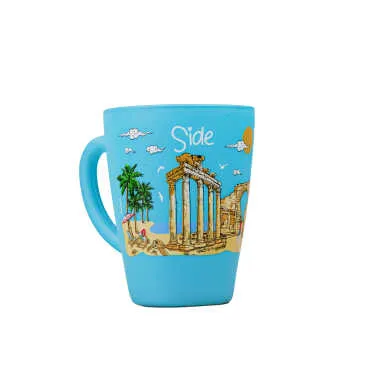 Wholesale Side Themed Oval Glass Mug 27 Cl - 5