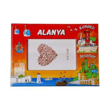 Alanya Themed Epoxy Photo Frame Travel Souvenir 10x15 Cm