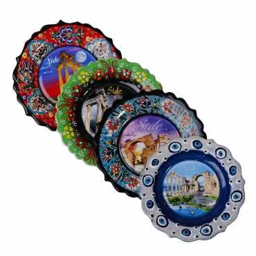 Toptan Side Temalı Myros 12 Cm Resi̇m Tabak - 5