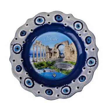 Toptan Side Temalı Myros 12 Cm Resi̇m Tabak - 6