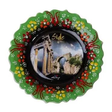 Toptan Side Temalı Myros 12 Cm Resi̇m Tabak - 10