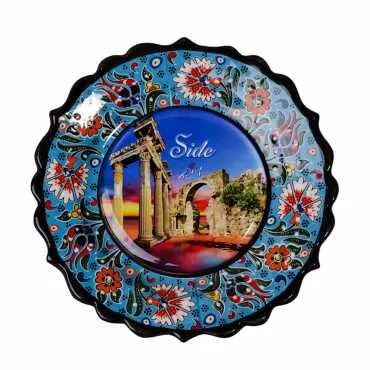 Toptan Side Temalı Myros 12 Cm Resi̇m Tabak - 12