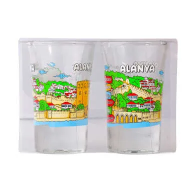 Alanya Themed Shot Glass Set of 2 Pcs - 3