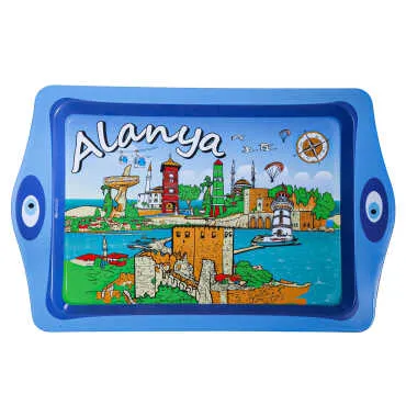 Wholesale Alanya Themed Mini Metal Tray 25x16 cm - 5