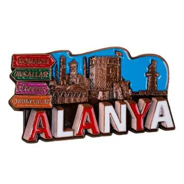 Alanya Themed Metal Mix Refrigerator Magnet