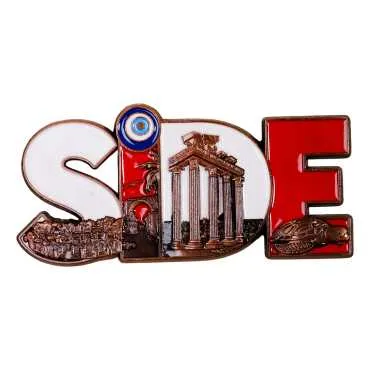 Side Themed Metal Mix Refrigerator Magnet
