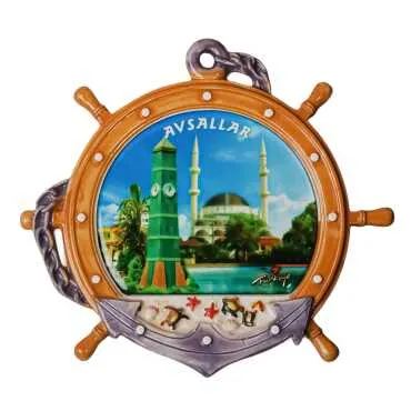 Alanya Themed Myros Ceramic Small Anchor Plate 20 cm