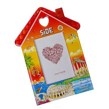 Side Themed Wooden House Shaped Photo Frame - 7