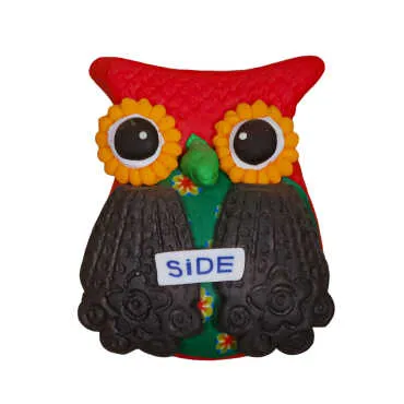 Side Themed Owl Fimo Refrigerator Magnet